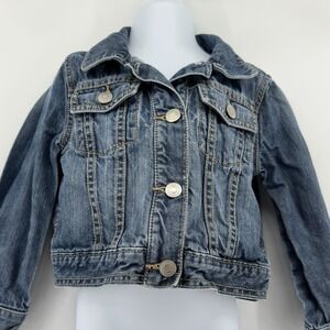 GYMBOREE Soft Dark Denim Jean Jacket Girl's Size‎ XS 4 Button Front